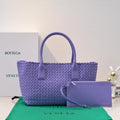 BOTTEGA VENETA Large Cabat 45cm Purple Lambskin Ghw