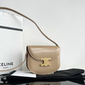 CELINE TRIOMPHE 15 Cream Gray Calfskin Handbag