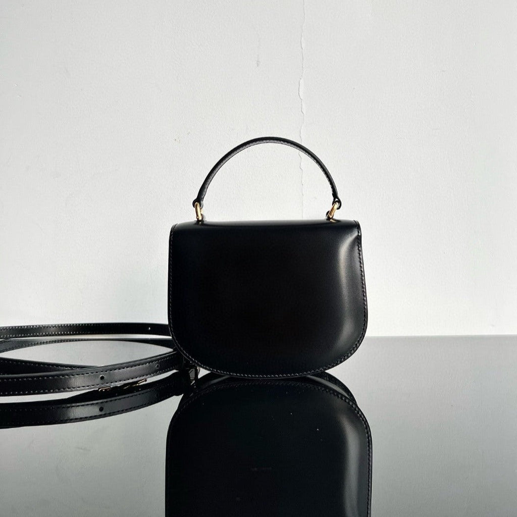 CELINE TRIOMPHE 15 Black Calfskin Handbag