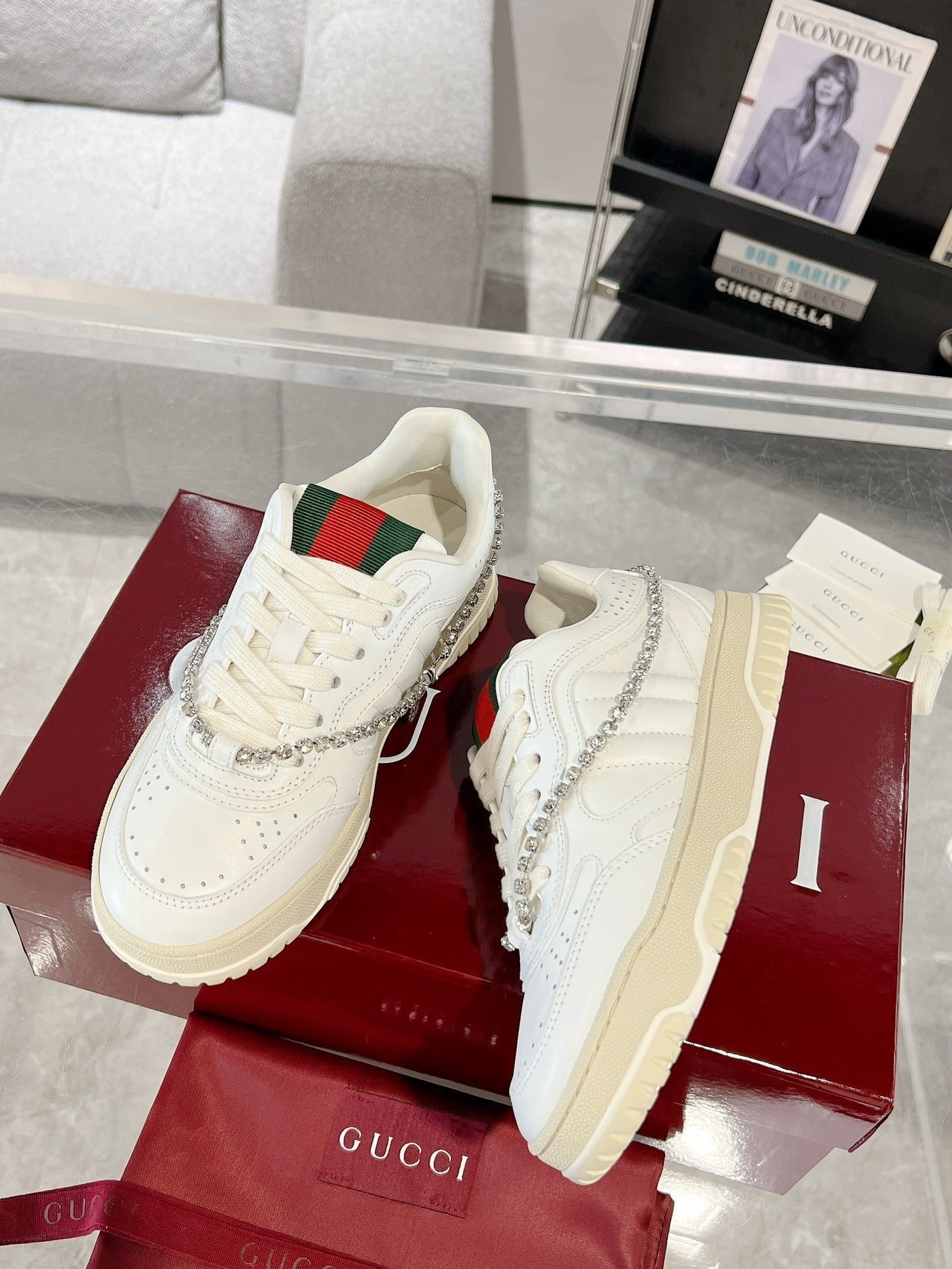GUCCI RE-WEB SNEAKER FOR COUPLE WHITE