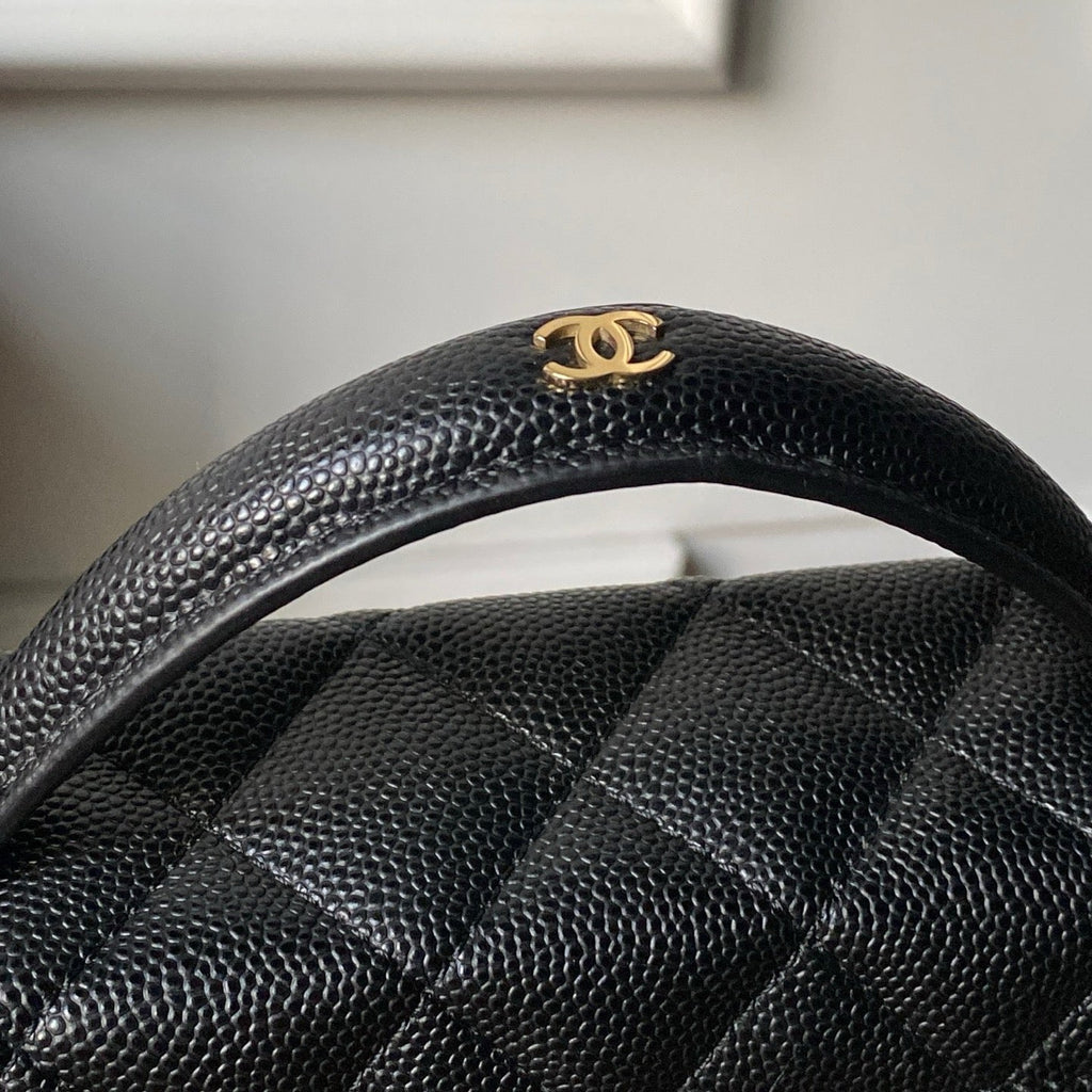 CHANEL 25S VANITY BAG 20 IN BLACK CAVIAR LEATHER