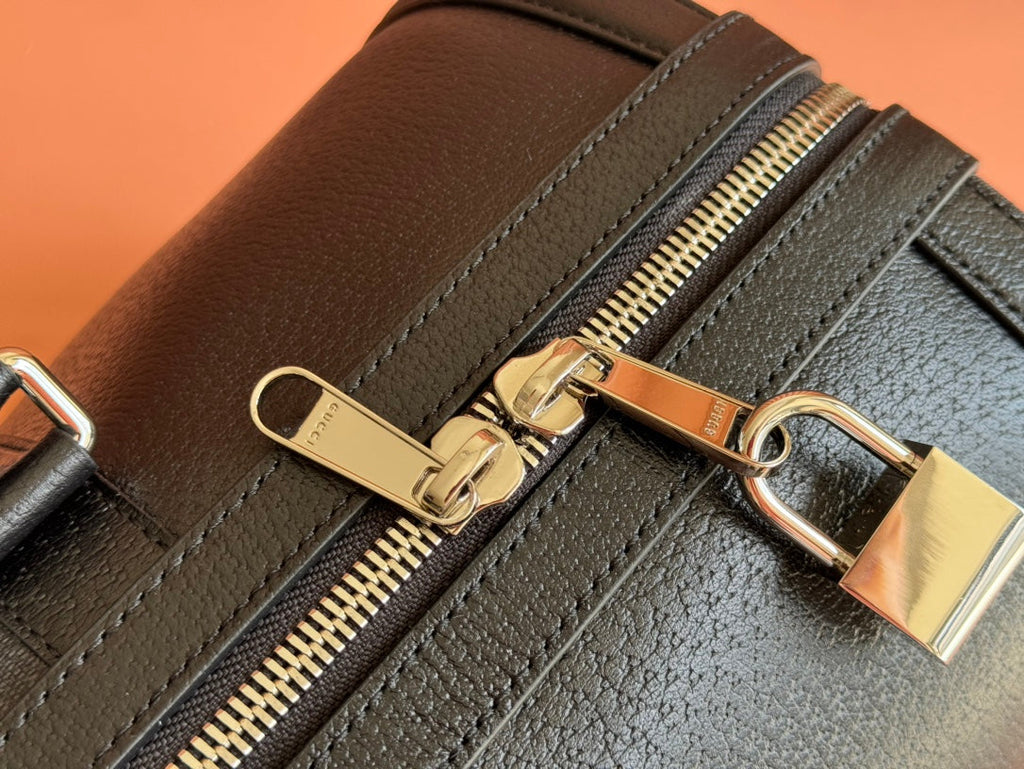 GUCCI JUMBO MEDIUM DUFFLE 44 IN EXTRA DARK GREEN  CALFSKIN