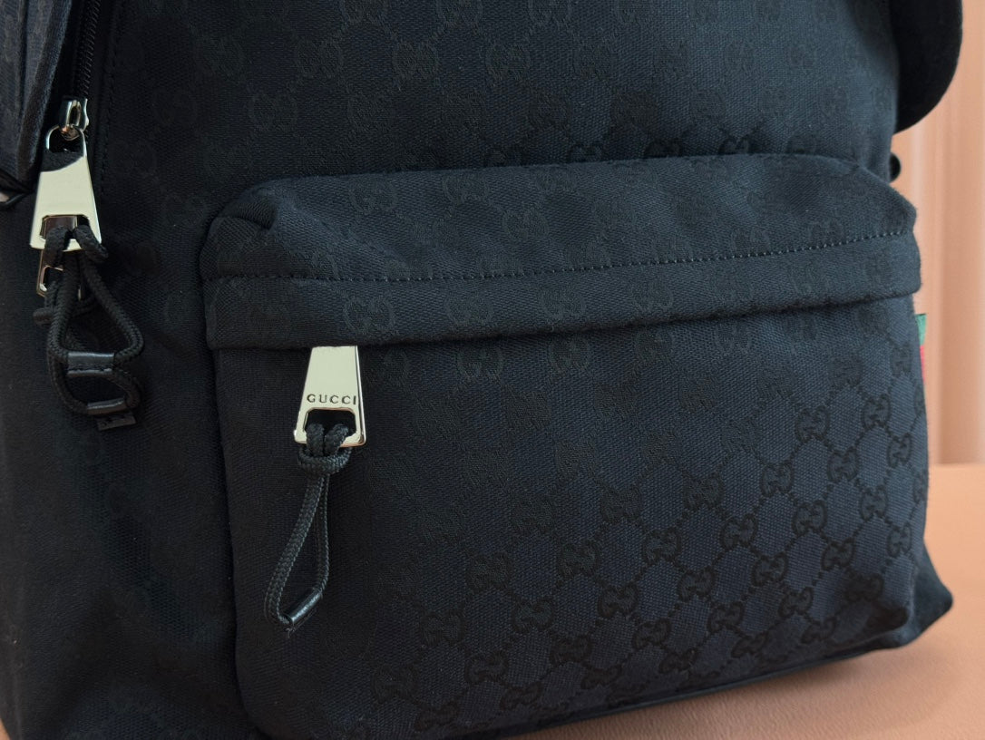 GUCCI MEDIUM BACKPACK 42 IN BLACK  CANVAS