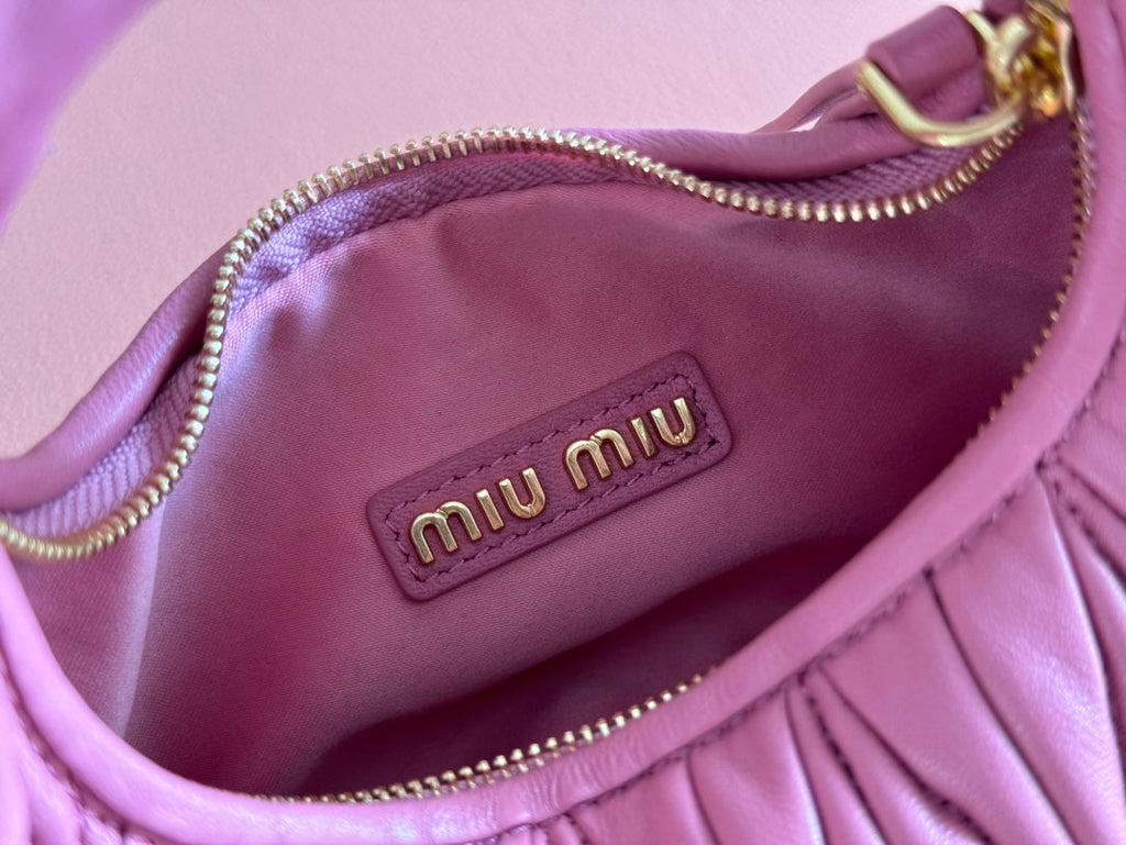 WANDER MATELASSÉ NAPPA MINI BAG 18 IN LIGHT PLUM LAMBSKIN