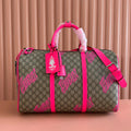 GUCCI CHROMA LARGE DUFFLE BAG 45 PINK IN  MONOGRAM CANVAS