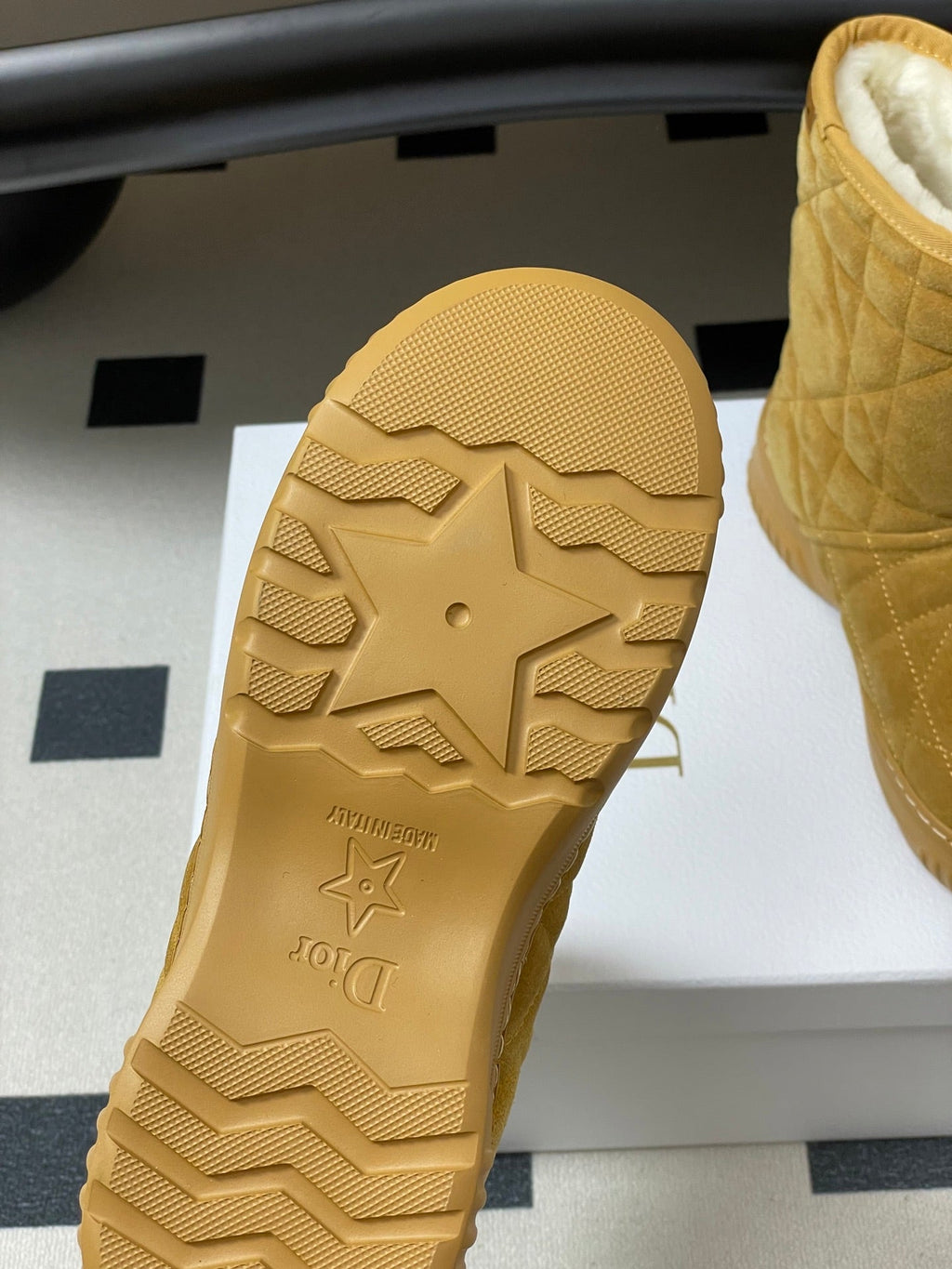 DIOR 25S FROST LOW ANKLE BOOTS IN GOLDEN BROWN SUEDE