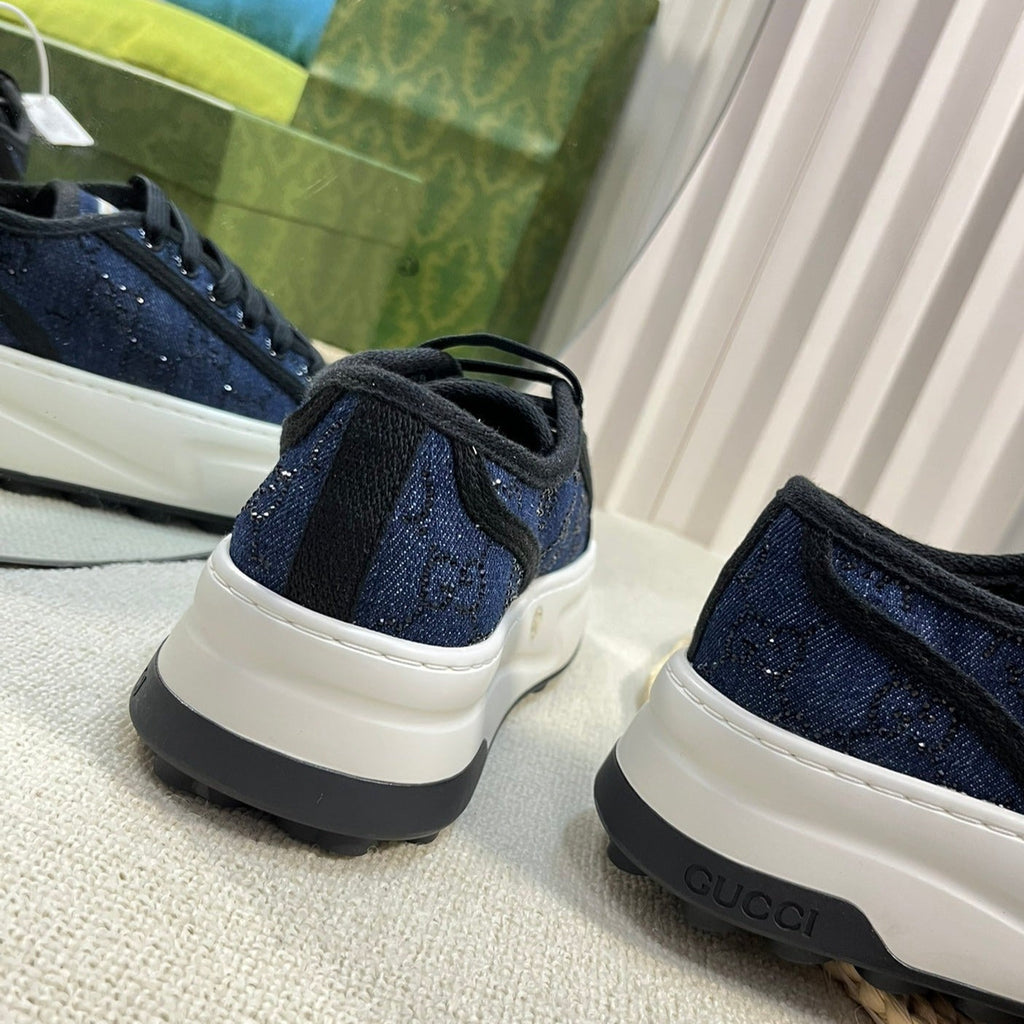 GUCCI Sneaker Tennis 1977 Trainer Oxford Blue Black