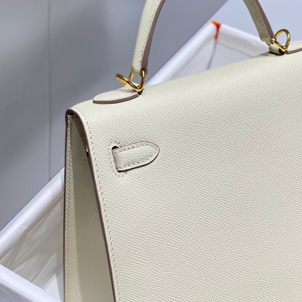 HERMES KELLY 25CM IN NATA EPSOM CALFSKIN GOLD HARDWARE