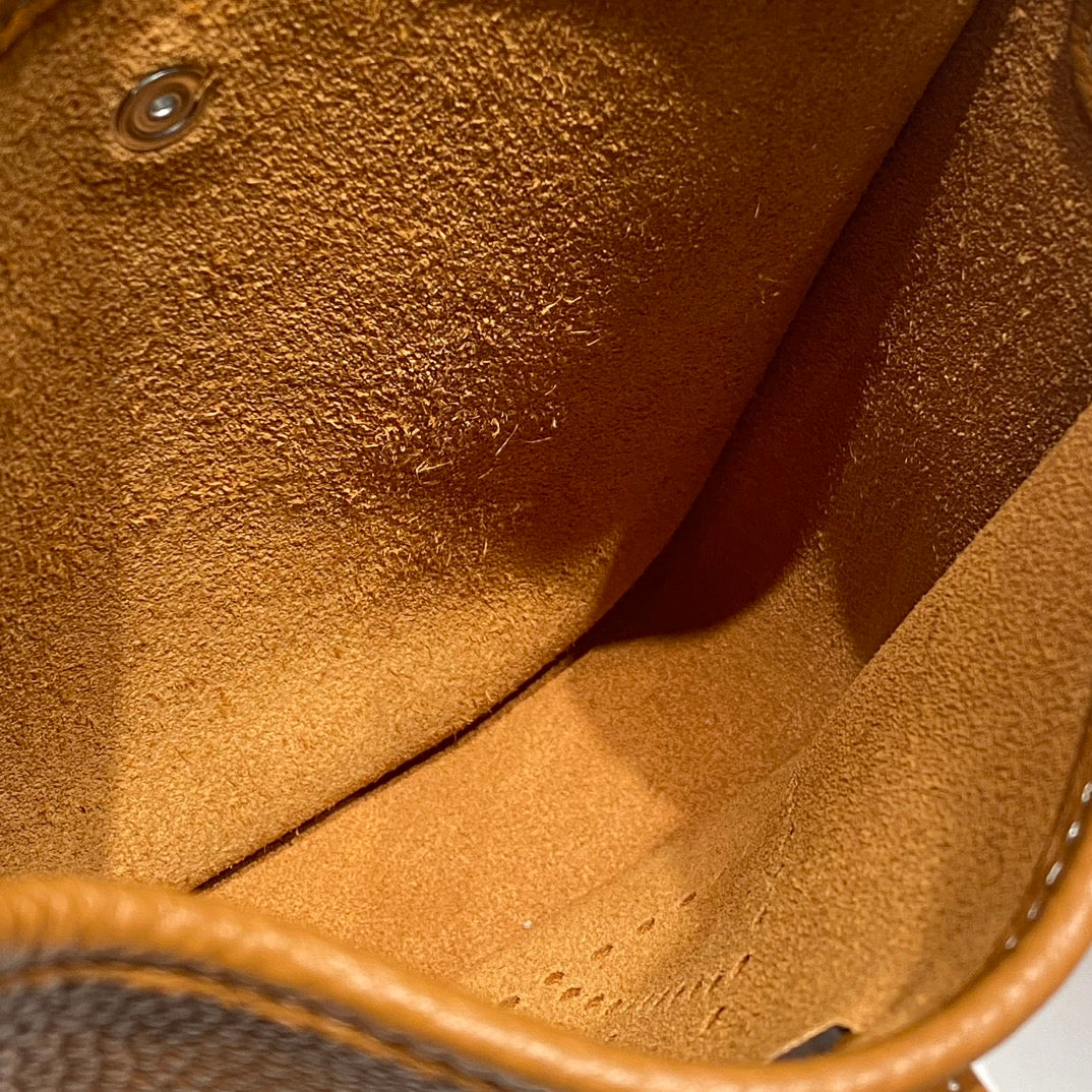 HERMES MINI NEO 18 EVELYNE BAG IN TAWNY BROWN GRAINED CALFSKIN