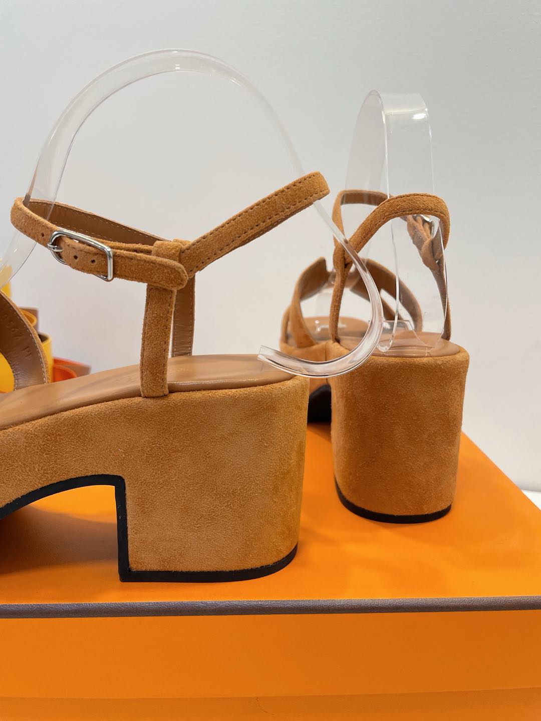 HERMES JAM 30 SANDAL IN CINNAMON BROWN SUEDE