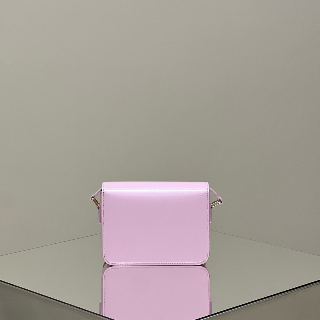 CELINE MINI CLAUDE 22 SHINY CALFSKIN LIGHT PINK