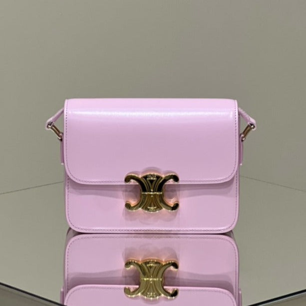 CELINE MINI CLAUDE 22 SHINY CALFSKIN LIGHT PINK