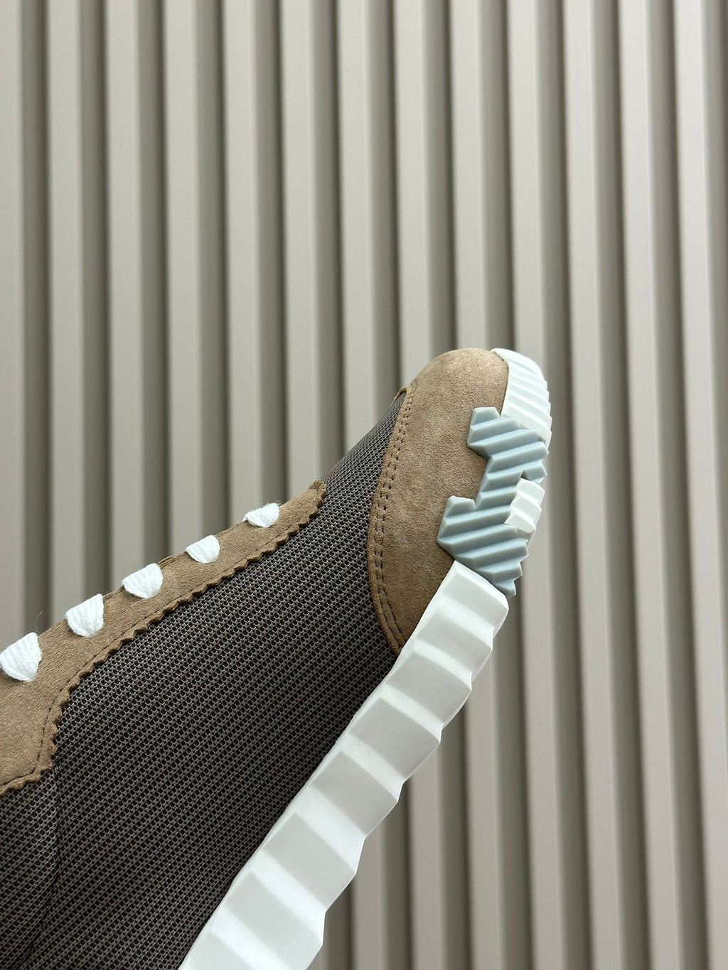 HERMES BOUNCING SNEAKERS BROWN CALFSKIN