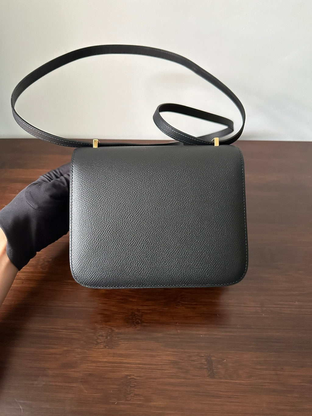 HERMES CONSTANCE 18 BLACK EPSOM GOLD HARDWARE WITH MIRROR